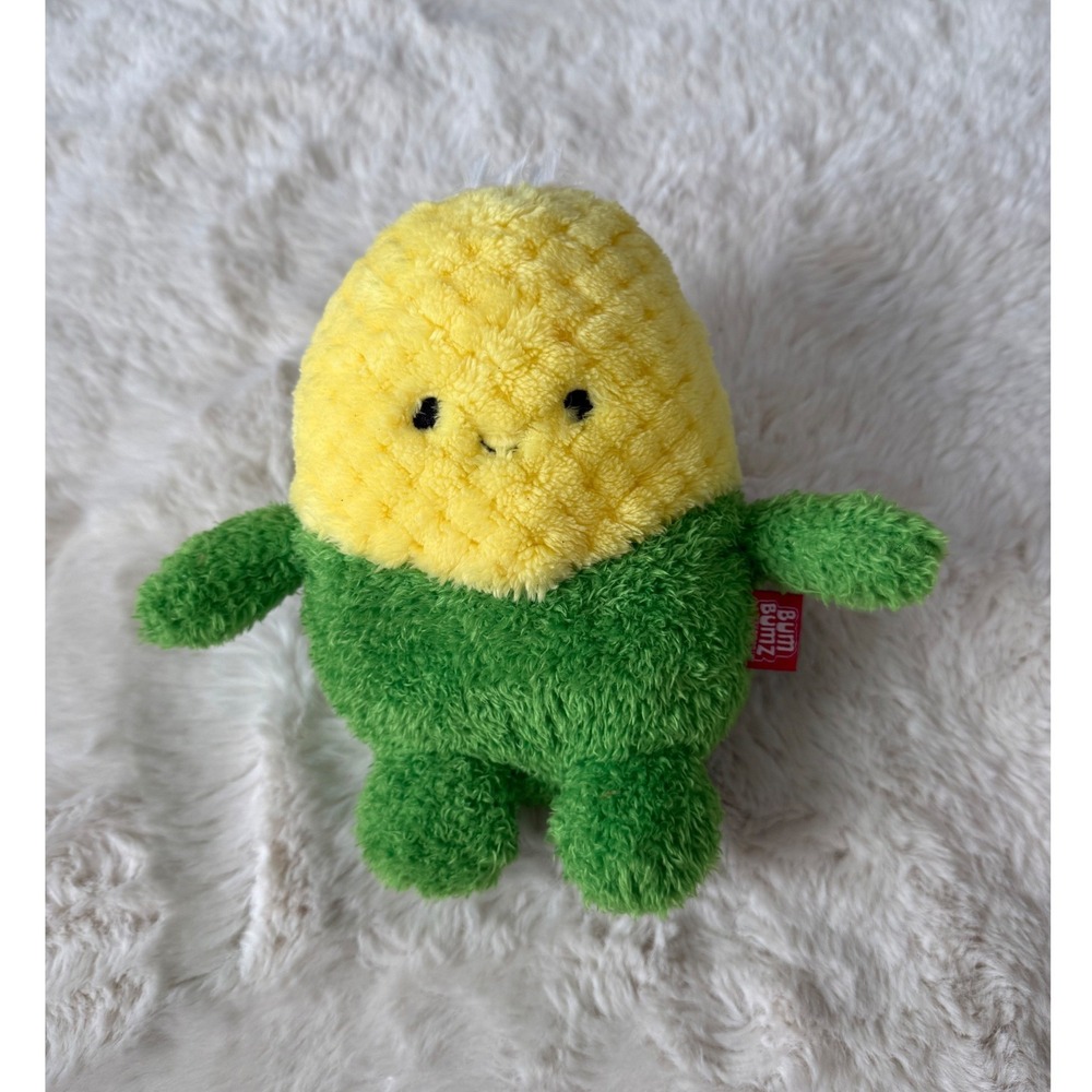 BumBumz Colton the Corn Yellow Green RootBumz Plush Sensory Bean Bag Toy Kawaii